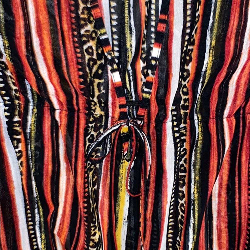 Bold color and animal print swimsuit coverup - Picture 5 of 7